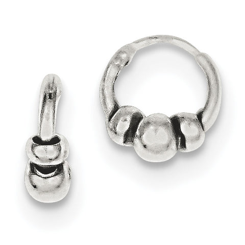 Sterling Silver Hoop Earrings QE4667 - shirin-diamonds