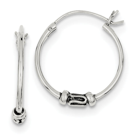Sterling Silver Hoop Earrings QE4745 - shirin-diamonds