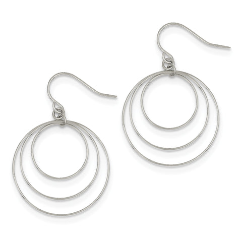 Sterling Silver Fancy Circle Earrings QE4860 - shirin-diamonds