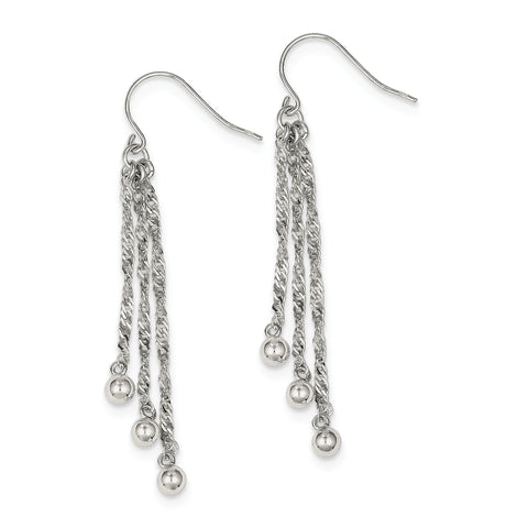 Sterling Silver Dangle Earrings QE4876 - shirin-diamonds