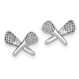Sterling Silver Lacrosse Earrings QE4935 - shirin-diamonds