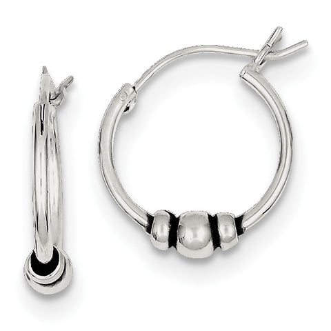 Sterling Silver Hoop Earrings QE5375 - shirin-diamonds
