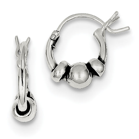 Sterling Silver Hoop Earrings QE5377 - shirin-diamonds