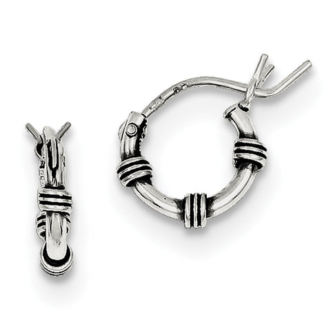Sterling Silver Hoop Earrings QE5378 - shirin-diamonds