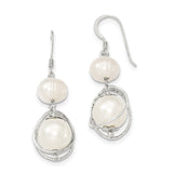 Sterling Silver FW Cultured Pearl Earrings QE5428 - shirin-diamonds