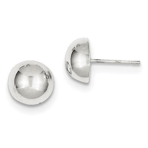 Sterling Silver Button Earrings QE598 - shirin-diamonds