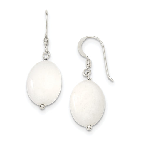 Sterling Silver White Mother of Pearl Earrings QE6184 - shirin-diamonds