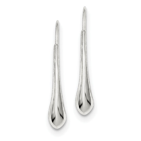 Sterling Silver Teardrop Wire Earrings QE6840 - shirin-diamonds