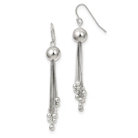 Sterling Silver Shepherd Hook Earrings QE8054 - shirin-diamonds