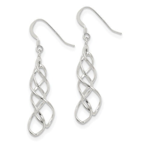 Sterling Silver Shepherd Hook Earrings QE8824 - shirin-diamonds
