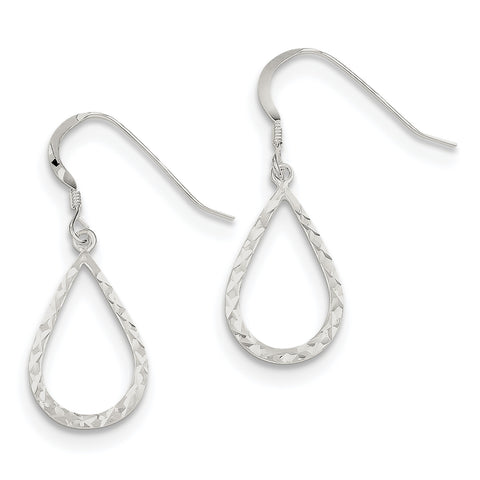 Sterling Silver Dangle Shepherd Hook Earrings QE8944 - shirin-diamonds