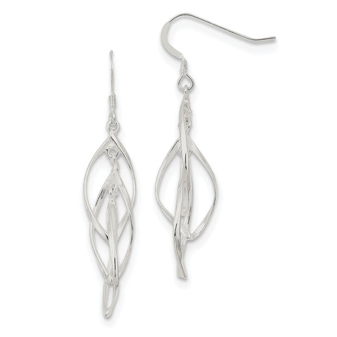 Sterling Silver Shepherd Hook Earrings QE8945 - shirin-diamonds