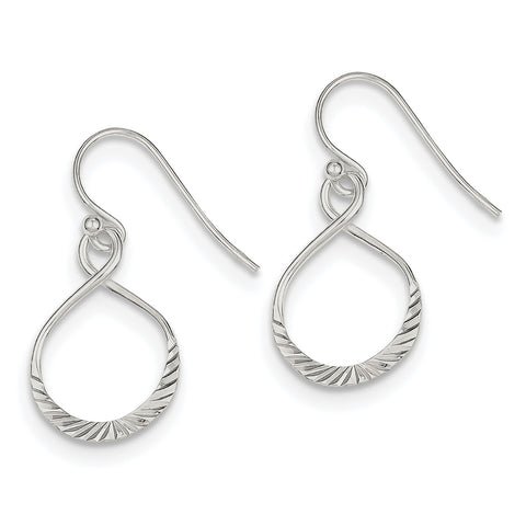 Sterling Silver Shepherd Hook Earrings QE8948 - shirin-diamonds