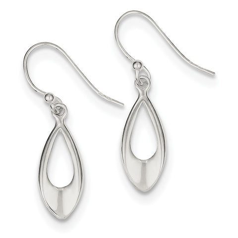 Sterling Silver Dangle Shepherd Hook Earrings QE8983 - shirin-diamonds