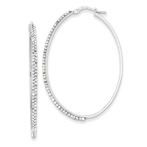 Sterling Silver Stellux Crystal Hoop Earrings QE9517 - shirin-diamonds