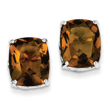 Sterling Silver Whiskey Quartz Earrings QE9861WQ - shirin-diamonds
