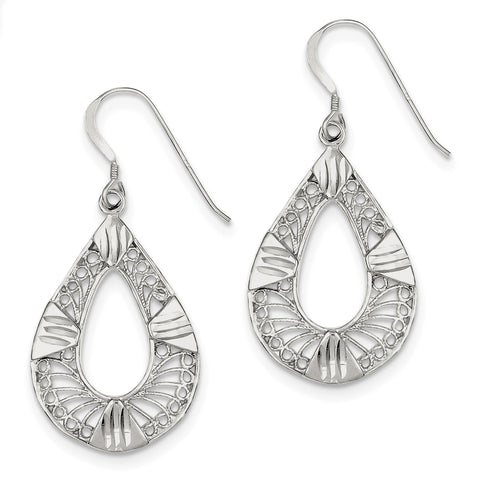Sterling Silver Filigree Earrings QE9 - shirin-diamonds