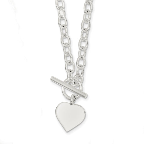 Sterling Silver Heart Necklace QG1436 - shirin-diamonds