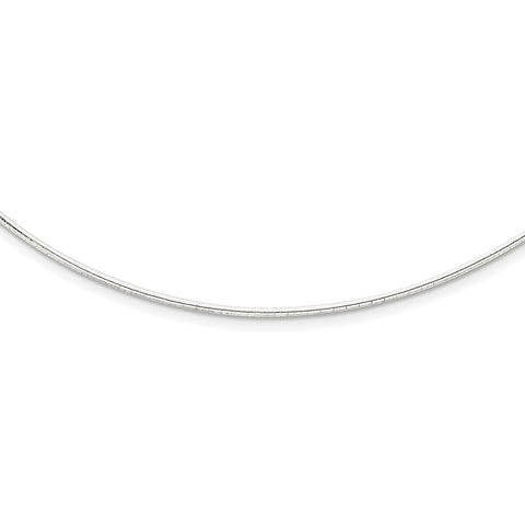 Sterling Silver 1.6mm w/ 2in extender Neckwire Chain QG2663 - shirin-diamonds