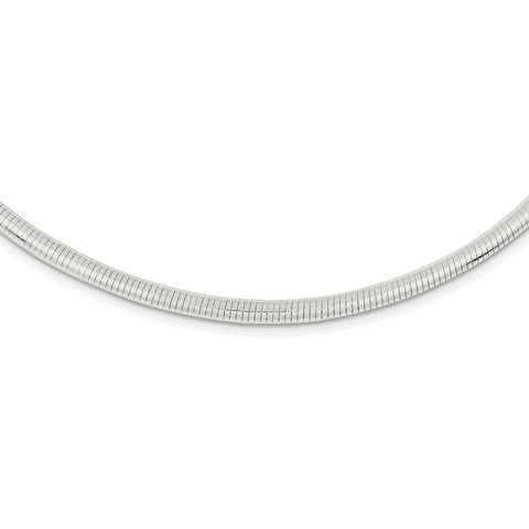 Sterling Silver Round 3.75mm Neckwire Necklace QG3200 - shirin-diamonds