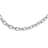 Sterling Silver Open Link 8.50mm Necklace QG3358 - shirin-diamonds