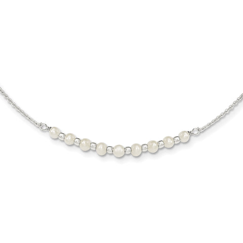 Sterling Silver FW Cultured Pearl Necklace QG3964 - shirin-diamonds