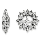 Sterling Silver Rhodium Diam. & White Topaz Earring Jacket QJ119APR - shirin-diamonds