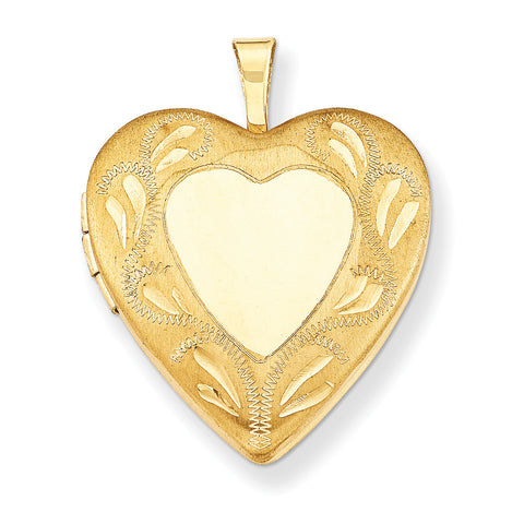 1/20 Gold Filled 2-Frame 19mm Heart Locket QLS109 - shirin-diamonds