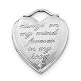 Sterling Silver Rhodium-plated Always On My Mind Forever In My Heart Locket - shirin-diamonds