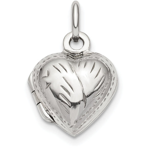 Sterling Silver Heart Locket QLS828 - shirin-diamonds