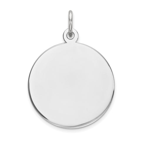 Sterling Silver Engraveable Round Polished Front/Satin Back Disc Charm QM371/35 - shirin-diamonds