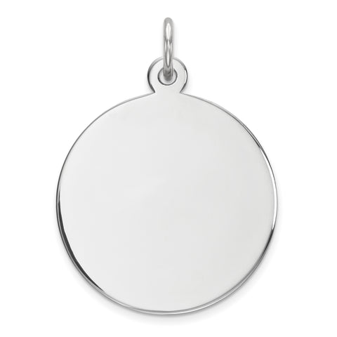 Sterling Silver Engraveable Round Polished Front/Satin Back Disc Charm QM372/35 - shirin-diamonds