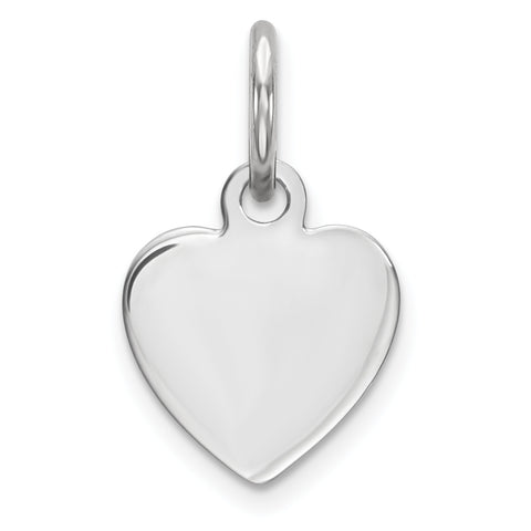 Sterling Silver Engraveable Heart Polished Front/Satin Back Disc Charm QM388/18 - shirin-diamonds