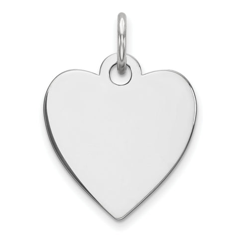 Sterling Silver Engraveable Heart Polished Front/Satin Back Disc Charm QM390/18 - shirin-diamonds