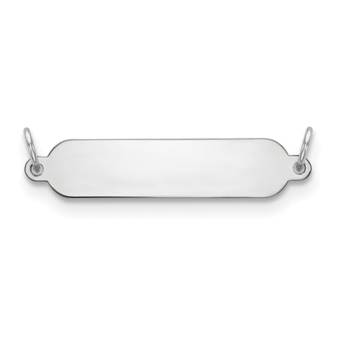Sterling Silver Engraveable Polished Front/Satin Back Plate QM482/35 - shirin-diamonds