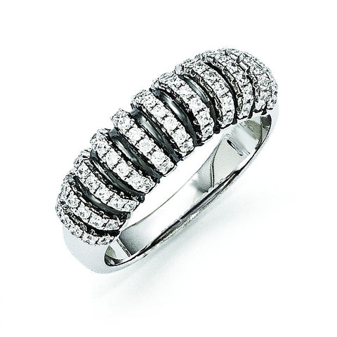 Sterling Silver & CZ Brilliant Embers Ring QMP1050 - shirin-diamonds