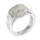 Sterling Silver & CZ Brilliant Embers Ring QMP116 - shirin-diamonds