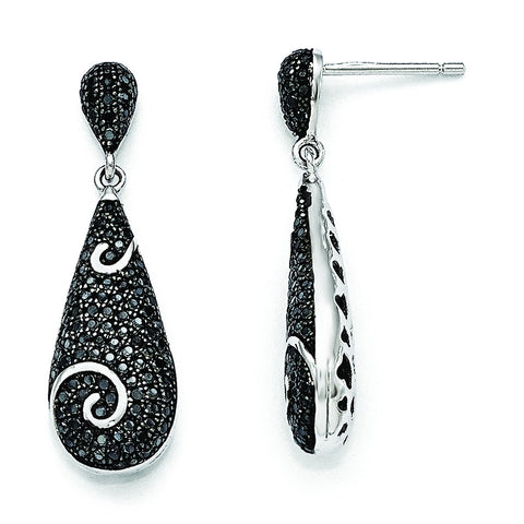 Sterling Silver & CZ Brilliant Embers Earrings QMP1277 - shirin-diamonds