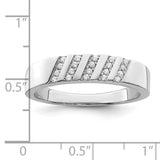 Sterling Silver & CZ Brilliant Embers Men's Ring QMP1360