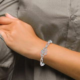 Sterling Silver & CZ Brilliant Embers Bracelet 7 Inch ''Bracelets