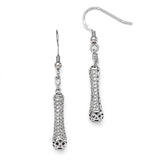 Sterling Silver & CZ Brilliant Embers Dangle Earrings QMP159 - shirin-diamonds