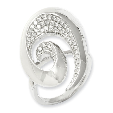 Sterling Silver & CZ Brilliant Embers Ring QMP204 - shirin-diamonds