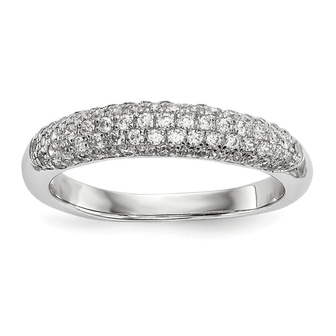 Sterling Silver & CZ Brilliant Embers Ring QMP249 - shirin-diamonds