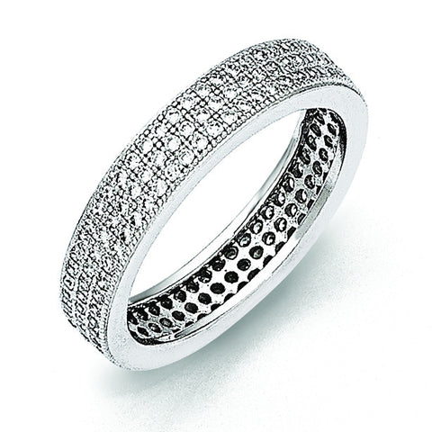 Sterling Silver & CZ Brilliant Embers Ring QMP357 - shirin-diamonds
