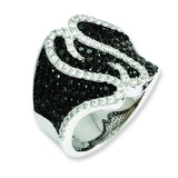 Sterling Silver & CZ Brilliant Embers Ring QMP382 - shirin-diamonds