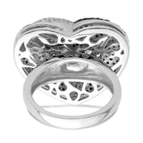 Sterling Silver & CZ Brilliant Embers Heart Ring QMP567