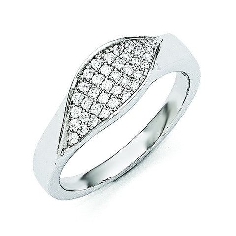 Sterling Silver & CZ Brilliant Embers Ring QMP762 - shirin-diamonds