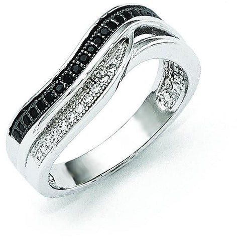Sterling Silver & CZ Brilliant Embers Ring QMP772 - shirin-diamonds