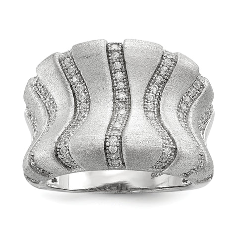Sterling Silver & CZ Brilliant Embers Ring QMP924 - shirin-diamonds