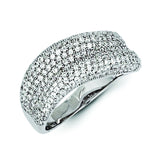 Sterling Silver & CZ Brilliant Embers Ring QMP932 - shirin-diamonds